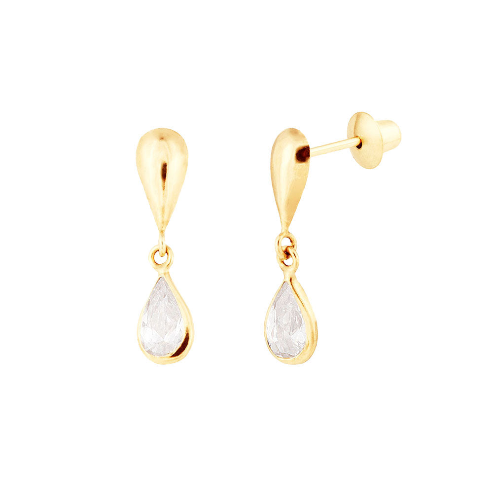 Brinco Gota Ouro 18K