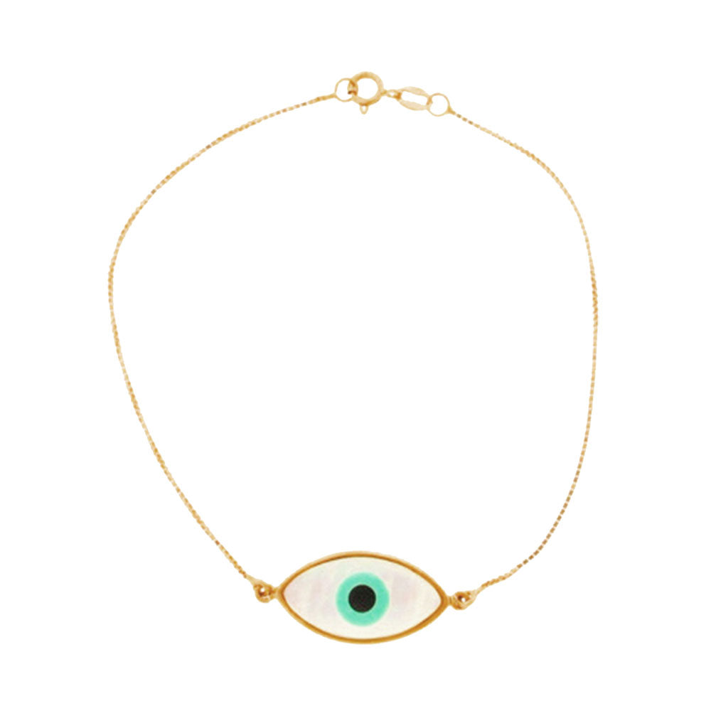 Pulseira Olho Grego Ouro 18K