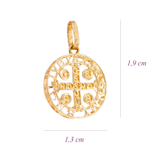 Pingente São Bento Ouro 18K