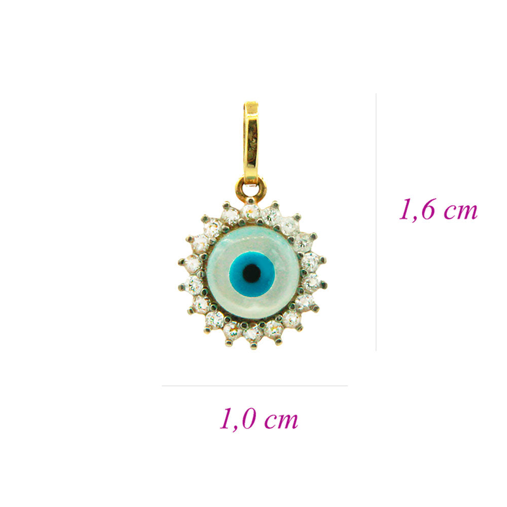 Pingente Olho Grego Ouro 18K