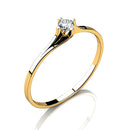 Anel Solitário Ouro 18K