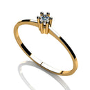 Anel Solitário Ouro 18K