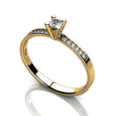 Anel Solitário Ouro 18K