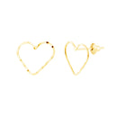 Brinco Coração Ouro 18K