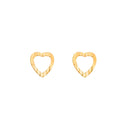 Brinco Coração Ouro 18K