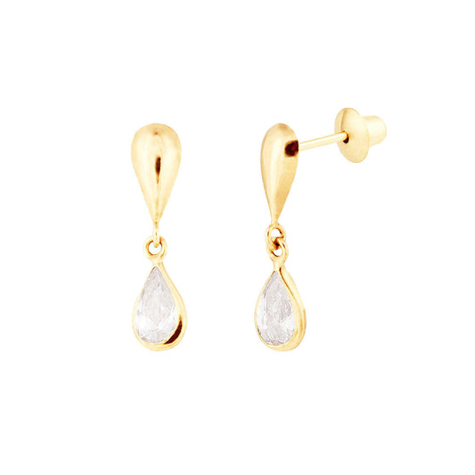 Brinco Gota Ouro 18K