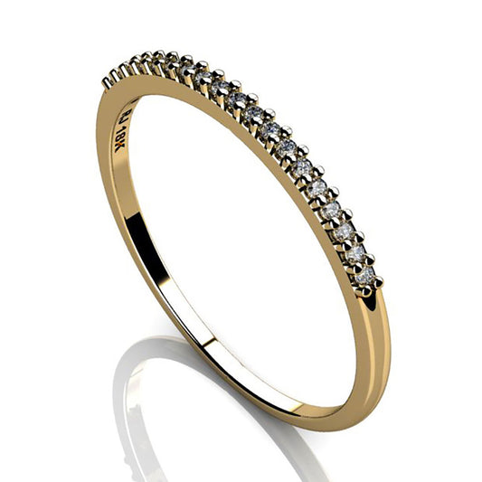 Anel Meia Aliança Ouro 18K