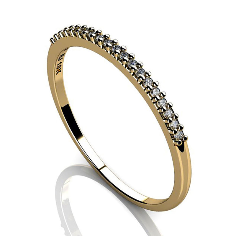 Anel Meia Aliança Ouro 18K