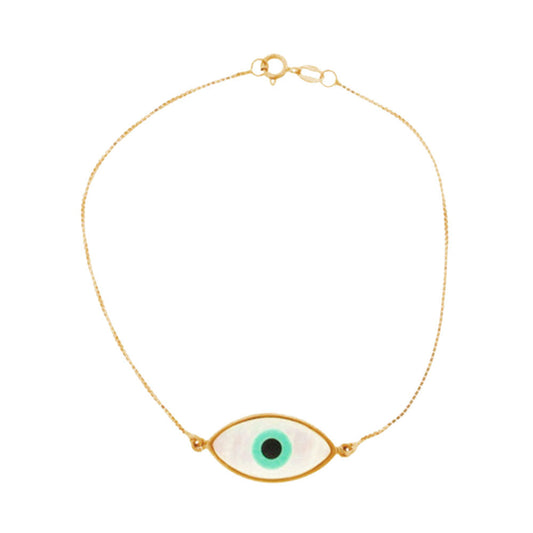 Pulseira Olho Grego Ouro 18K