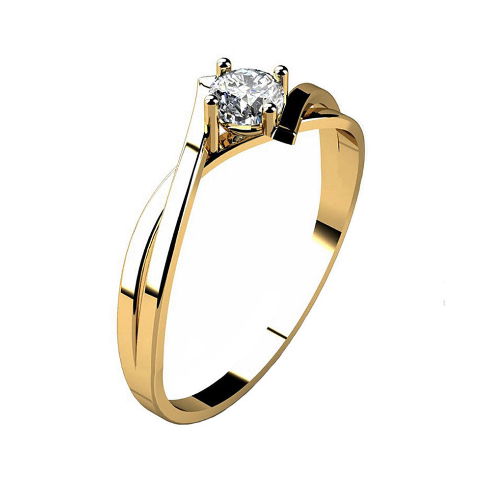 Anel Solitário Ouro 18K