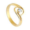 Anel Solitário Ouro 18K