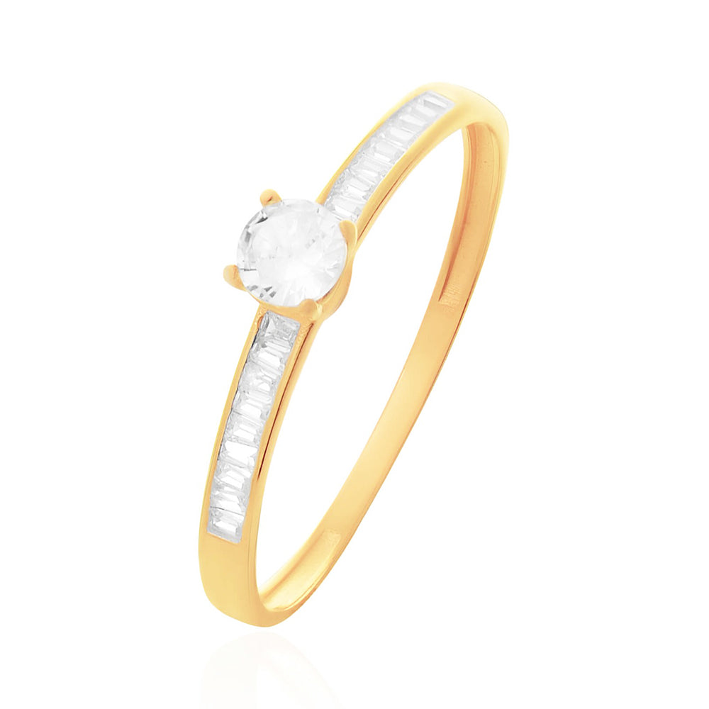 Anel Solitário Ouro 18K