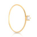 Anel Solitário Ouro 18K