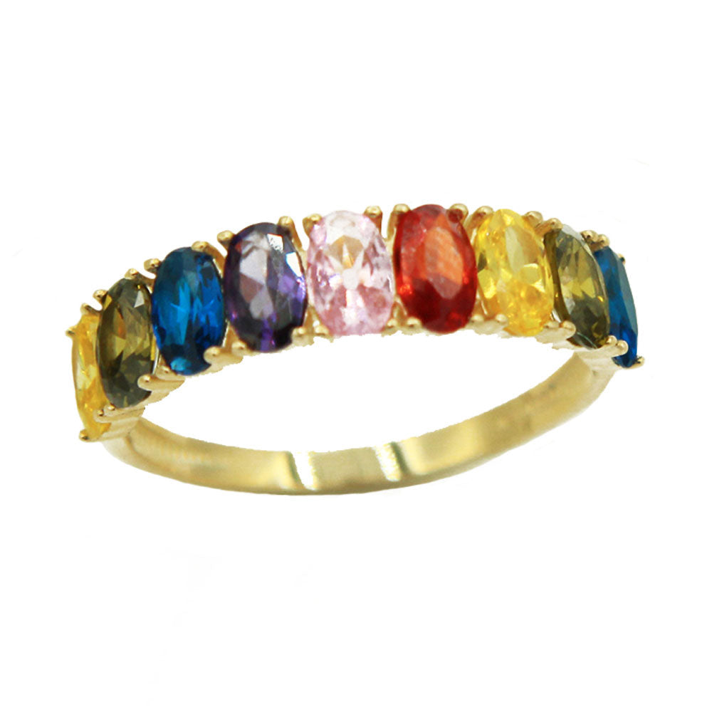 Anel Meia Aliança Ouro 18K