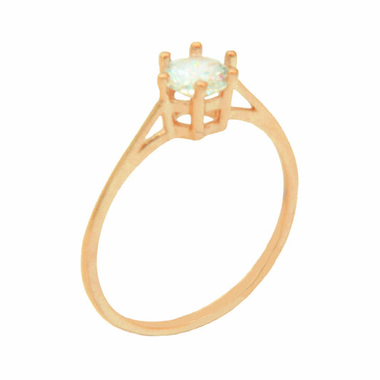 Anel Solitário Ouro 18K