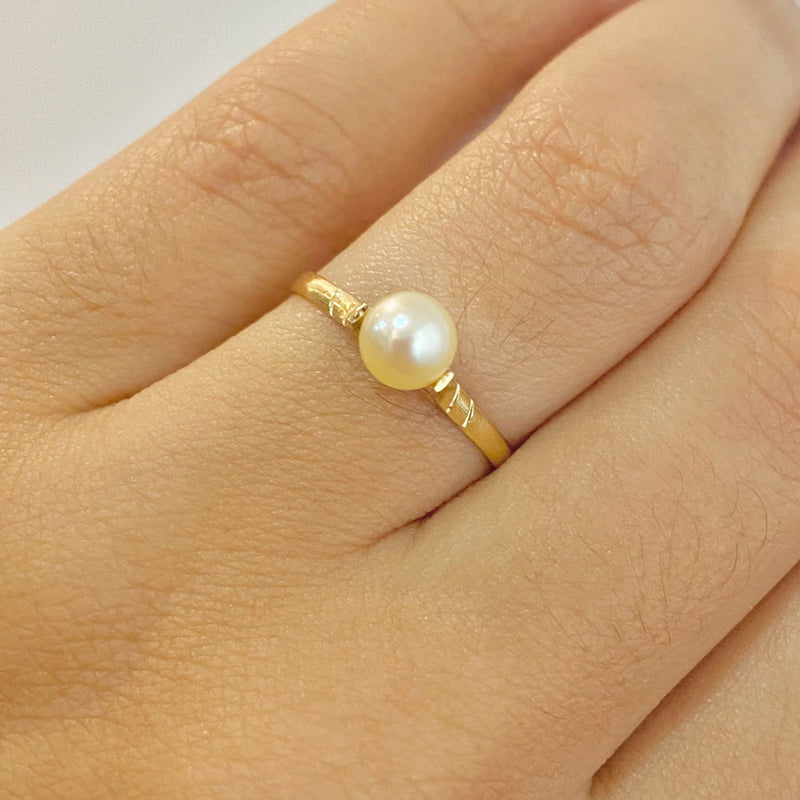 Anel Pérola Ouro 18K
