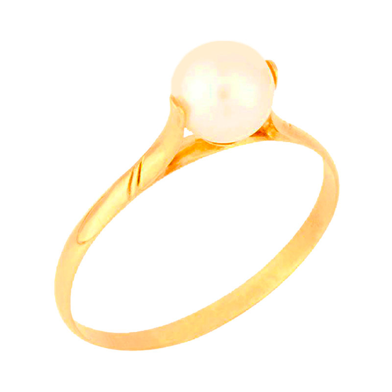 Anel Pérola Ouro 18K