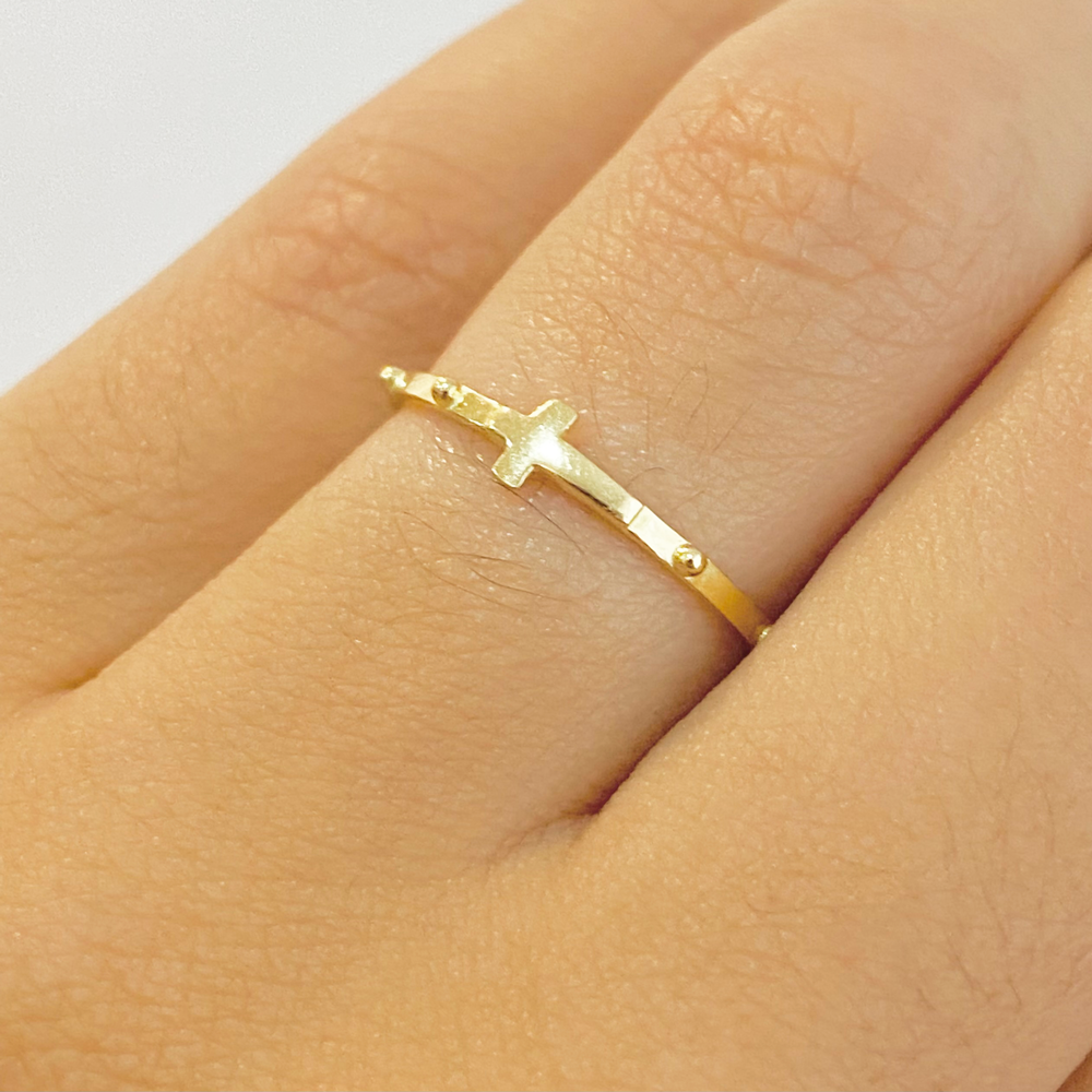 Anel Terço Ouro 18K