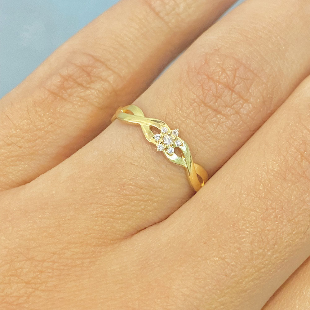 Anel Infinito Ouro 18K
