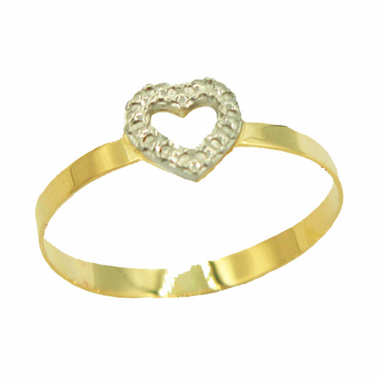 Anel Coração Ouro 18K