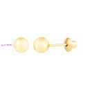 Brinco Bola 4mm Ouro 18K