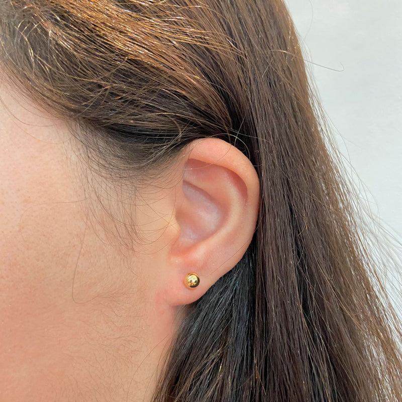 Brinco Bola 5mm Ouro 18K