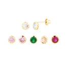 Brinco Solitário 3mm Ouro 18K