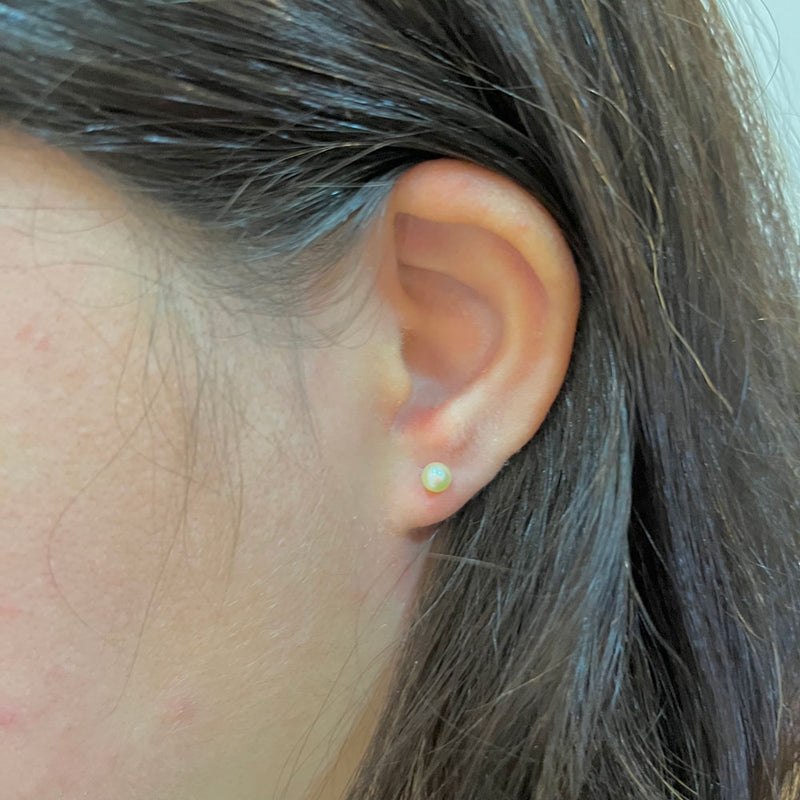 Brinco Pérola 4mm Ouro 18K