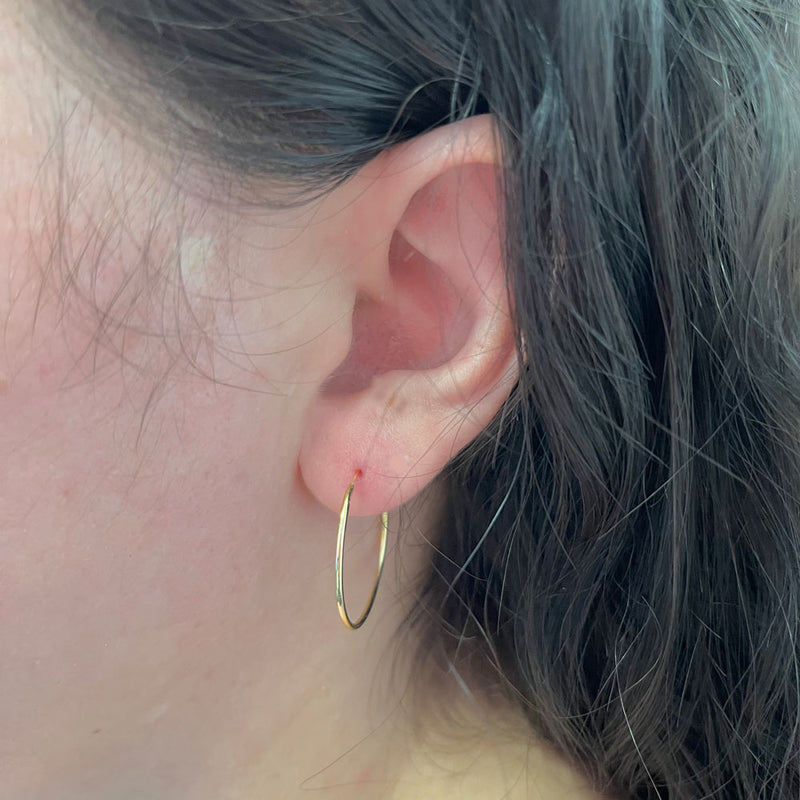 Brinco Argola Diâmetro 25mm Ouro 18K