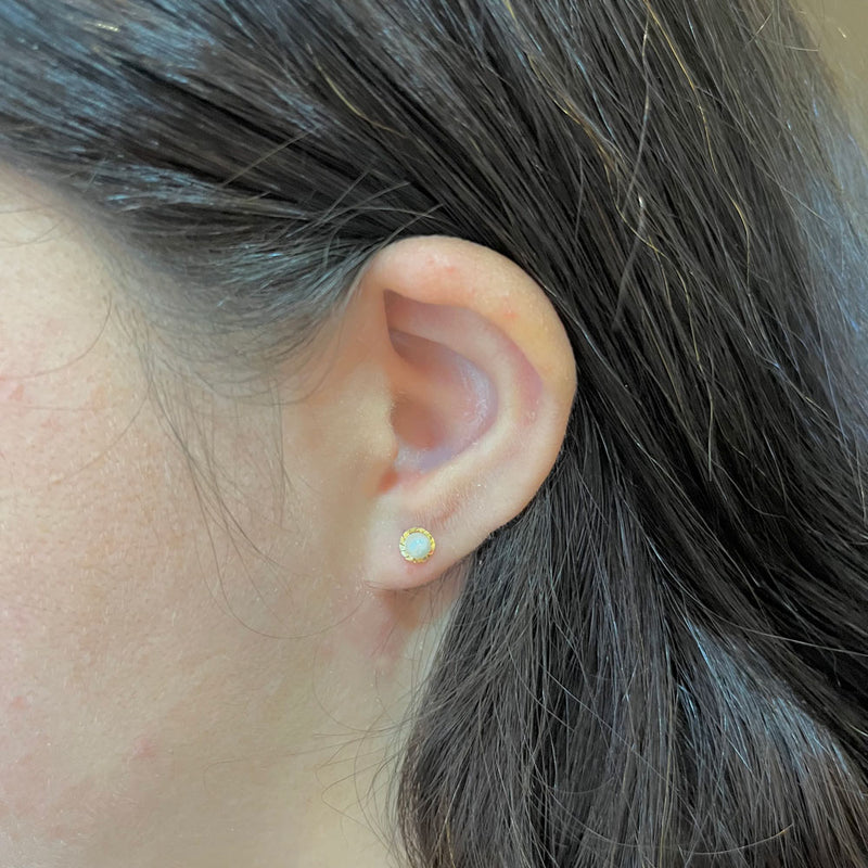 Brinco Pérola 3,5mm Ouro18K