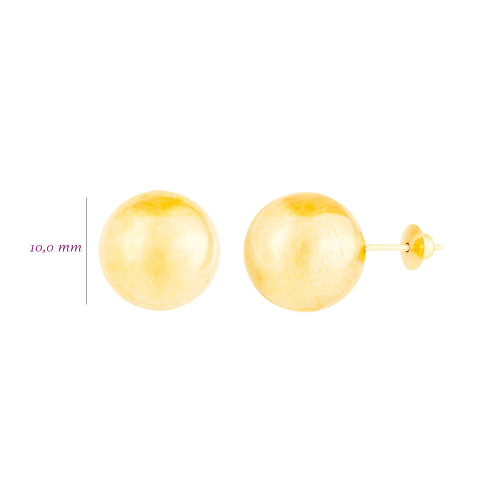 Brinco Bola 10mm Ouro 18K
