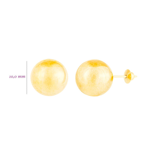 Brinco Bola 10mm Ouro 18K