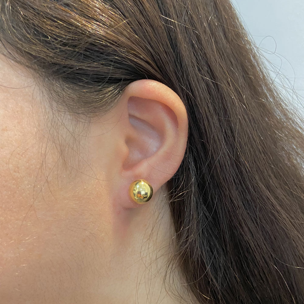 Brinco Bola 10mm Ouro 18K