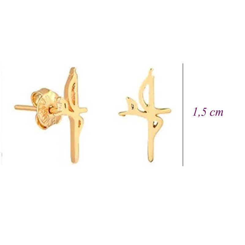 Brinco Fé Ouro 18K