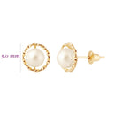 Brinco Rococó Torcido Pérola 5mm Ouro18K