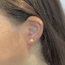 Brinco Rococó Torcido Pérola 5mm Ouro18K