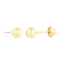 Brinco Bola 3,5mm Ouro 18K