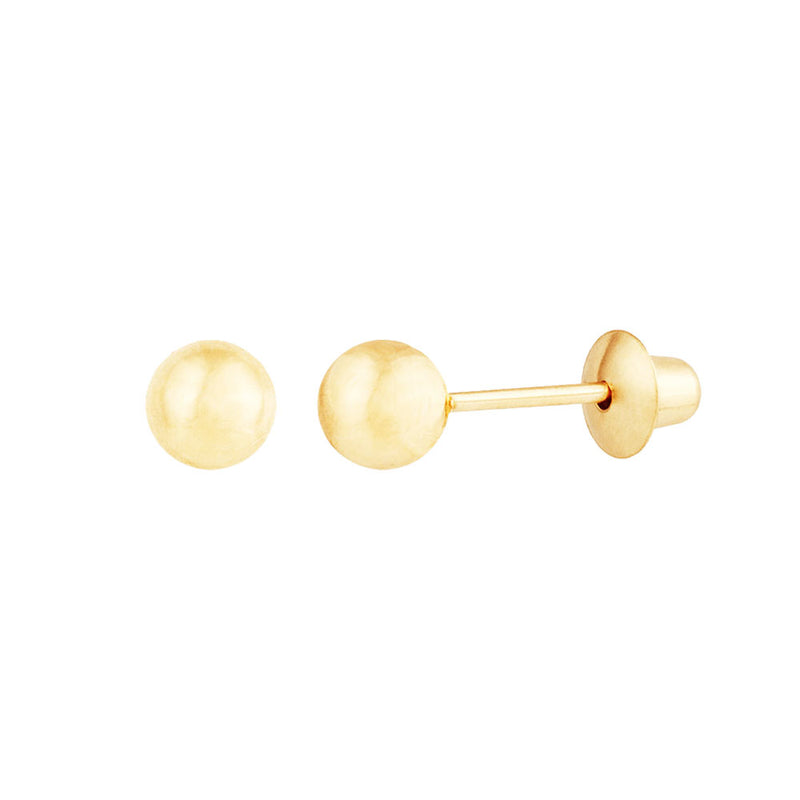 Brinco Bola 3,5mm Ouro 18K