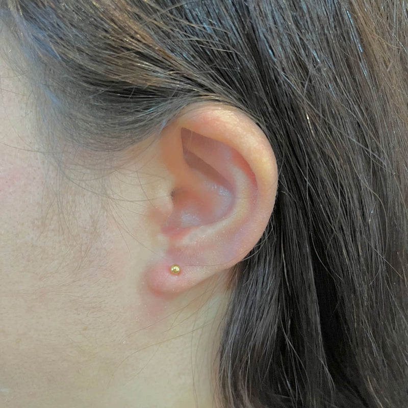 Brinco Bola 2,5mm Ouro 18K