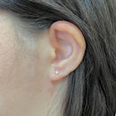 Brinco Solitário 2,5mm Ouro 18K