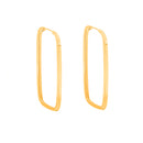 Brinco Argola Retangular 18mm Ouro 18K