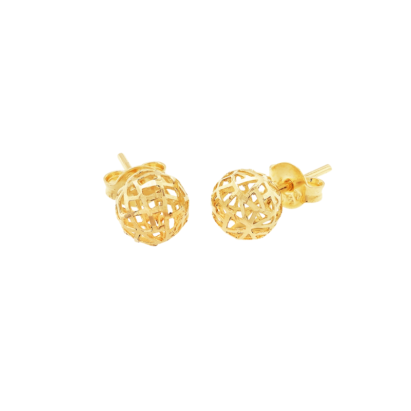 Brinco Bola 6mm Ouro 18K