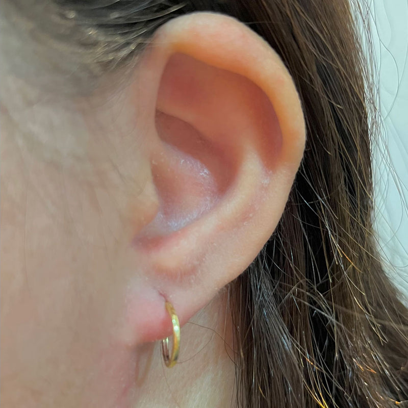 Brinco Argola Diâmetro 10mm Ouro 18K