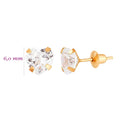 Brinco Coração 6MM Ouro 18K