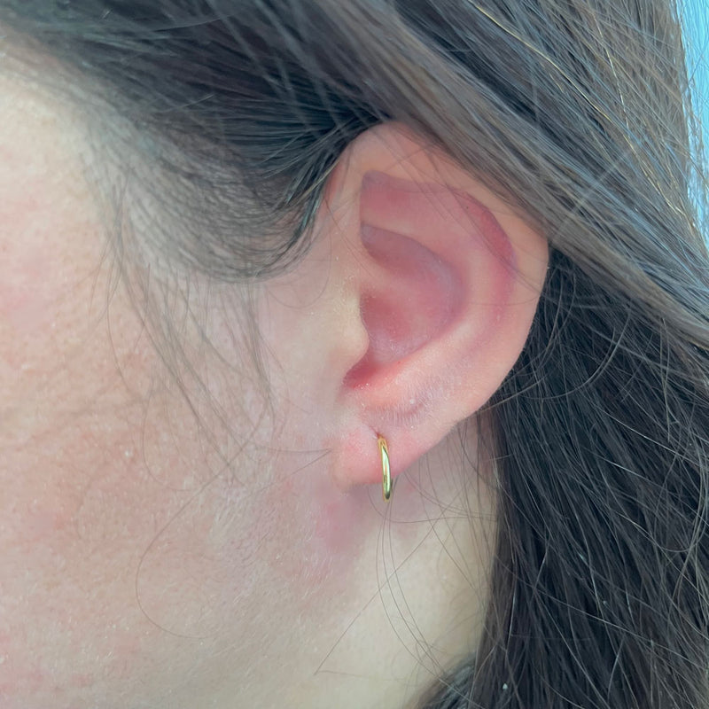 Brinco Argola Diâmetro 11mm Ouro 18K