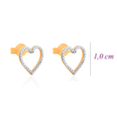 Brinco Coração Ouro 18K
