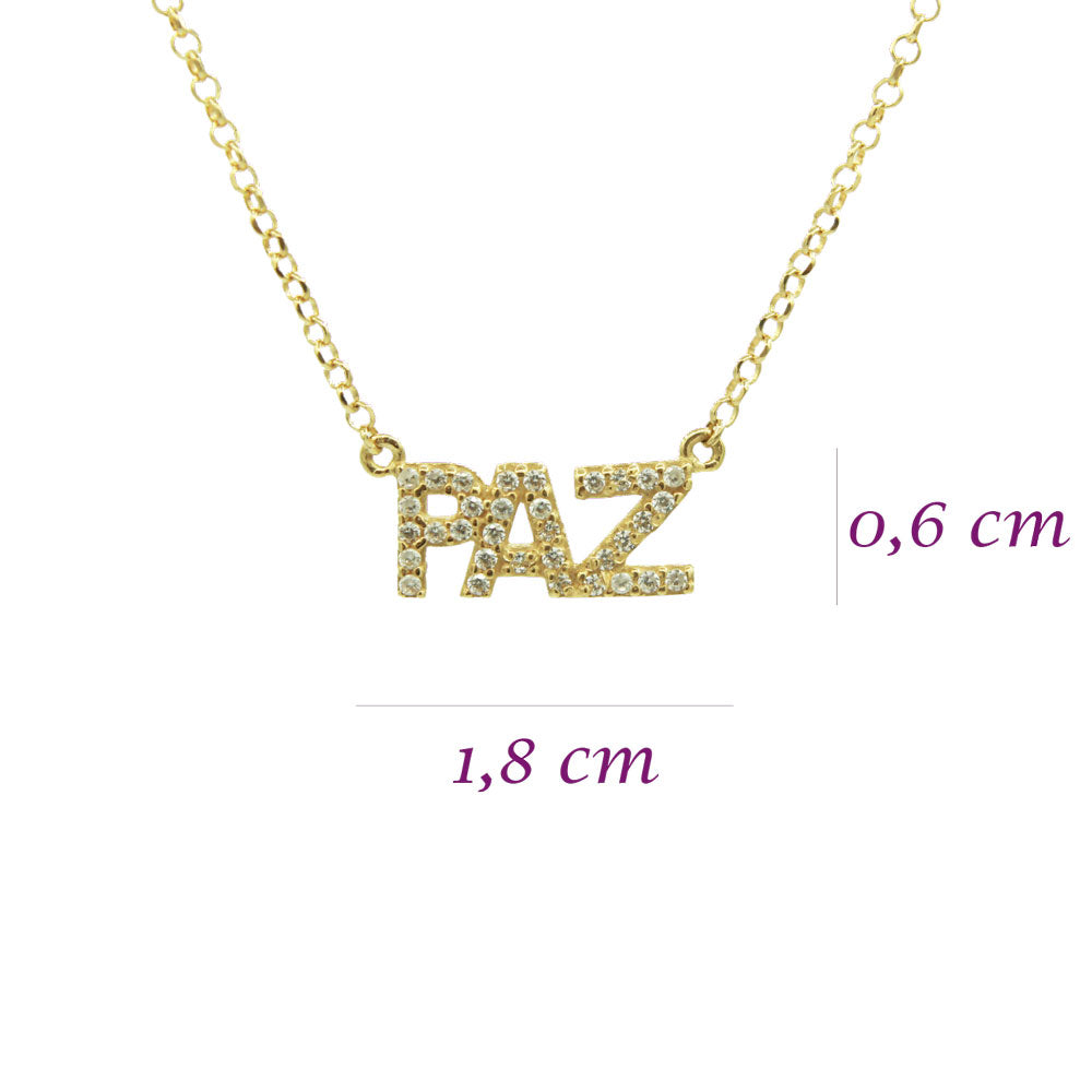 Gargantilha Paz Ouro 18K