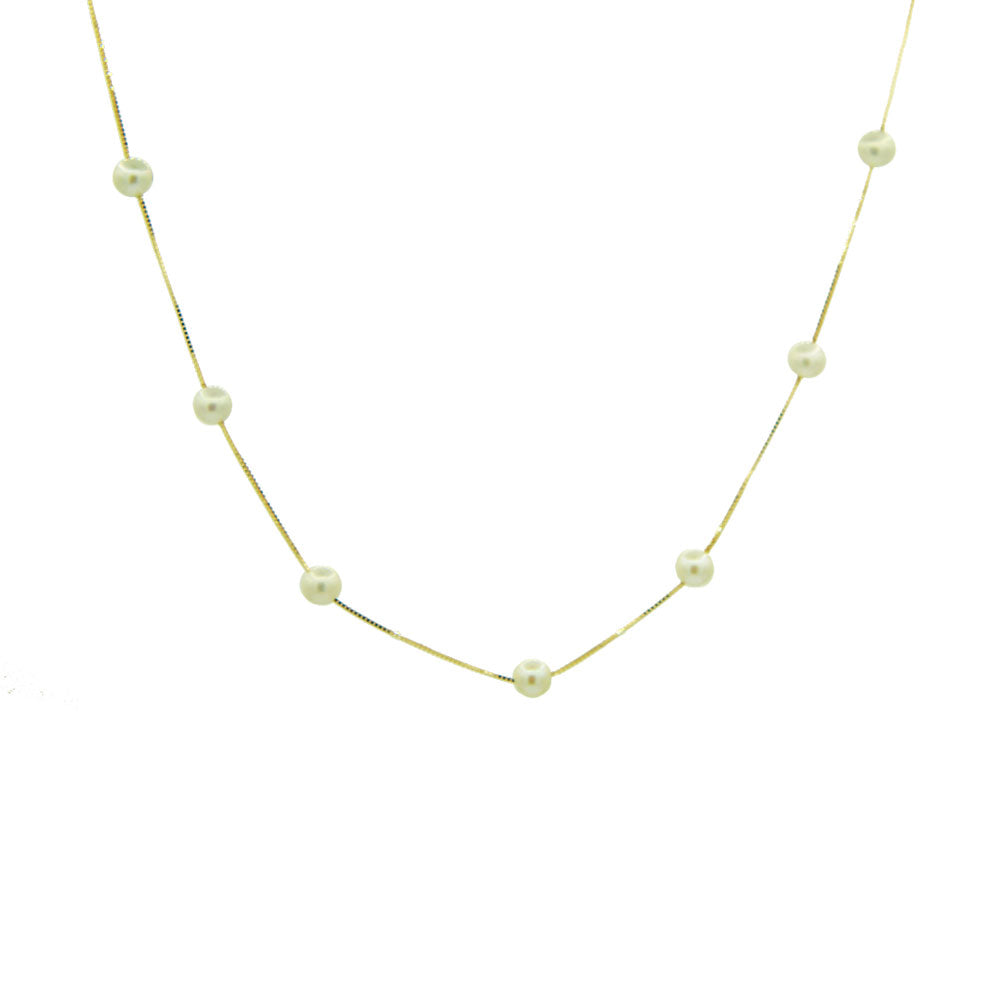 Gargantilha Pérola Ouro 18K