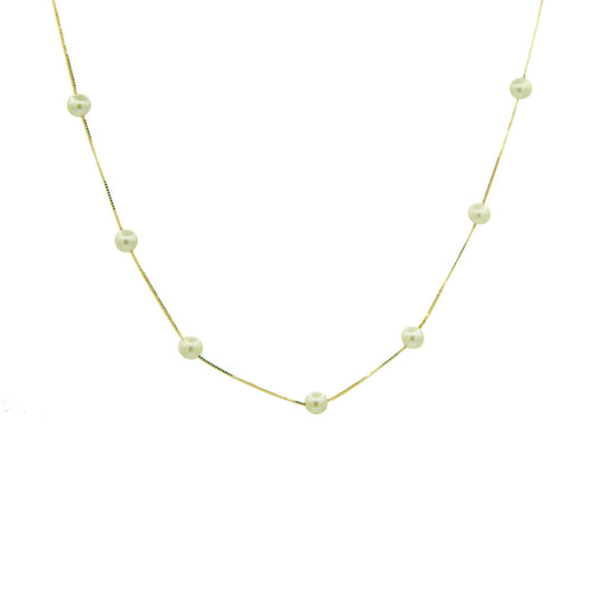 Gargantilha Pérola Ouro 18K