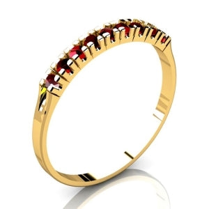 Anel Meia Aliança Ouro 18K